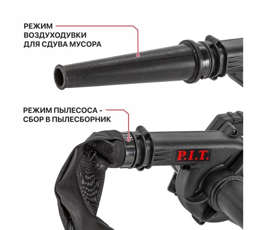 Воздуходувка аккумуляторная P.I.T. PBO20H-300A (без АКБ и ЗУ)