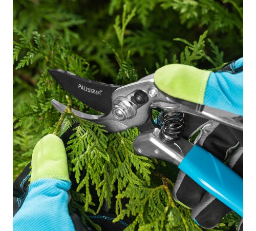 Секатор прямого реза, 230 мм, усиленный, нижняя рукоятка в ПВХ - оболочке, Luxe, Palisad