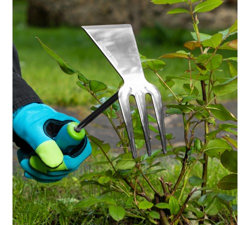 Мотыжка комбинированная, 70 х 290 мм, нержавеющая сталь, двухкомпонентная рукоятка, Premium Plus, Palisad