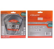 Пильный диск, размер 190x20/16x48 зубьев, твердосплавные напайки Sturm!