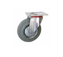 Колесо поворотное серая резина SC 55 f 125 мм