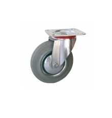 Колесо поворотное серая резина SC 55 f 125 мм