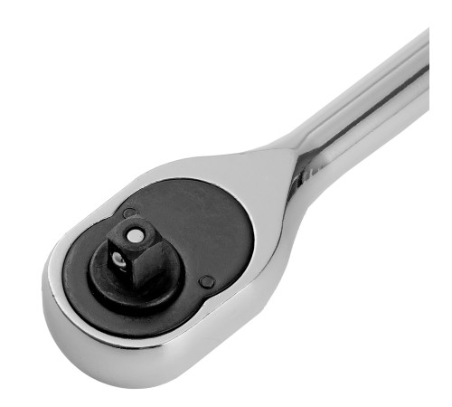 Ключ-трещотка 1/4", 45 зубьев, цельнометаллический, с быстрым сбросом, CrV, хром Сибртех