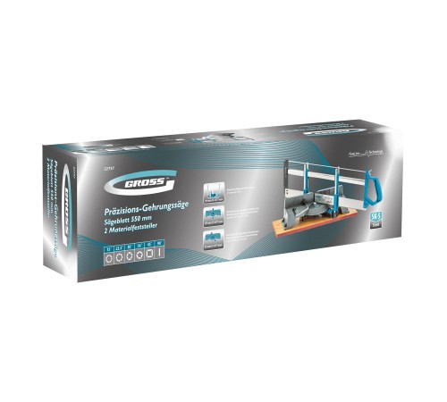 Стусло прецизионное, пила 550 мм, две прижимные струбцины Gross