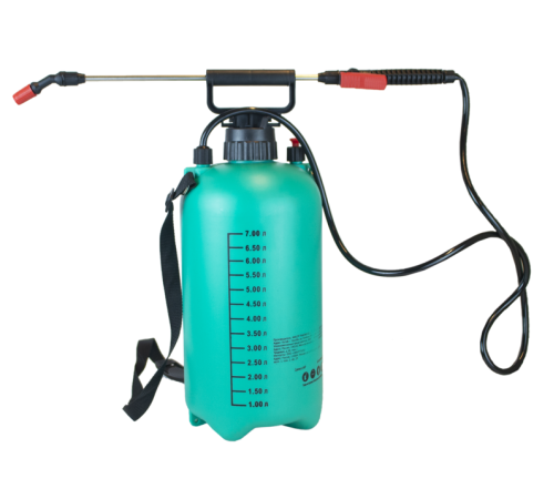 Опрыскиватель 7л с ручным насосом и шлангом Sturm!