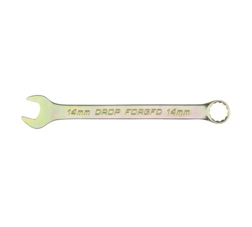 Ключ комбинированный, 14 мм, желтый цинк Сибртех