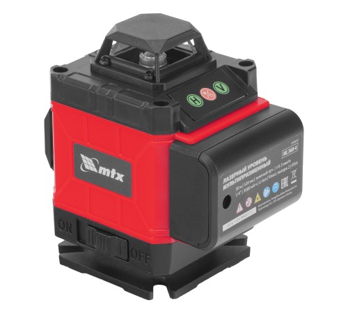 Лазерный уровень м-призм. ML 360-4 Pro SET, 30 м, акк. Li 3000 мАч, состоит из 2 частей MTX