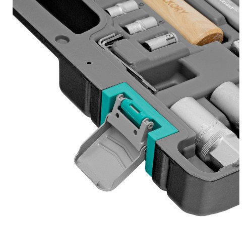 Набор инструмента, 1/2, Cr-V, S2, усиленный кейс, 58 предметов Stels