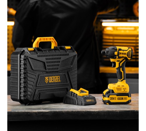 Винтоверт ударный аккумуляторный бесщет. CIDH-BL-20-270, Li-Ion, 20 В// Denzel