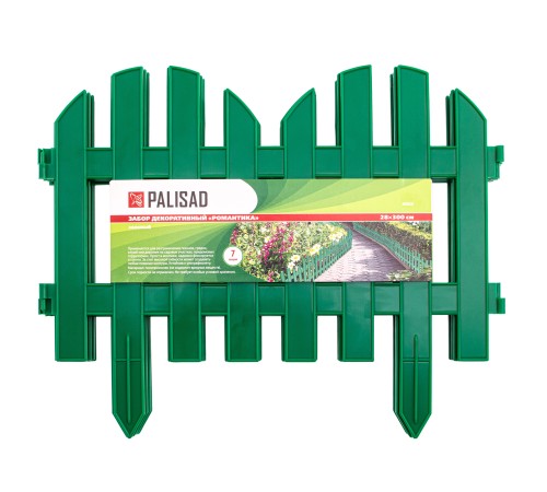 Забор декоративный "Романтика", 28 х 300 см, зеленый, Palisad Забор декоративный "Романтика", 28 х 300 см, зеленый, Palisad