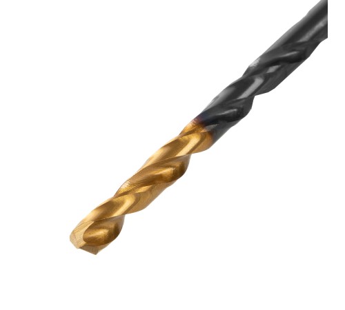 Сверло по металлу, 3,8 мм, HSS-Tin, Golden Tip, 10 шт. Denzel Сверло по металлу, 3,8 мм, HSS-Tin, Golden Tip, 10 шт. Denzel