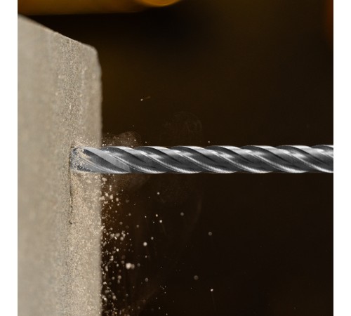 Бур по бетону, цельная крестовая пластина, 8x215 мм, SDS PLUS Denzel