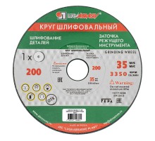 Круг шлифовальный, 200 х 20 х 32 мм, 63С, F90, (K, L) "Луга"