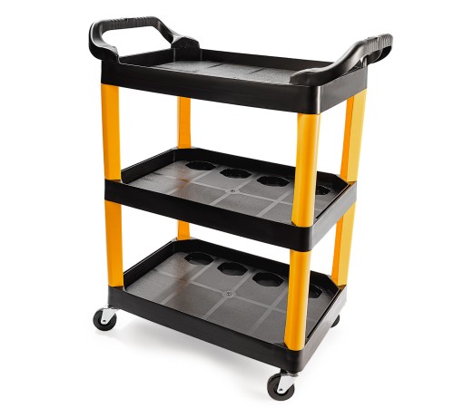 RUNTEC RT-P3 Тележка с тремя открытыми полками, черная