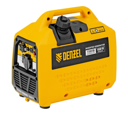 Генератор инверторный GS-1100iS, 1,1 кВт, 230 В, закрытый корпус, ручной старт DENZEL