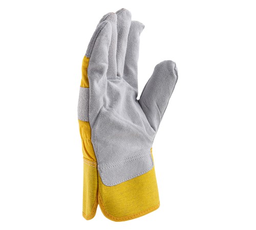Перчатки спилковые комбинированные, усиленные, утолщенные, размер XL, Сибртех