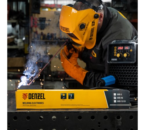 Электроды DER-46, диам. 4 мм, 5 кг, рутиловое покрытие// Denzel