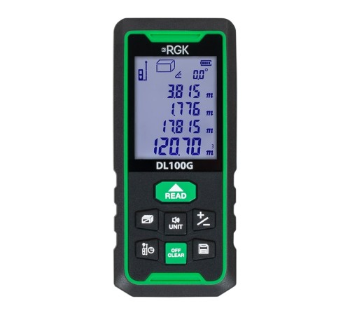 Лазерный дальномер RGK DL100G (с поверкой) - зеленый луч Лазерный дальномер RGK DL100G (с поверкой) - зеленый луч