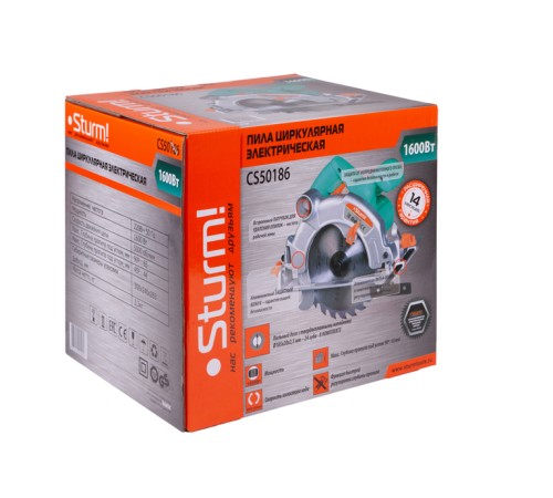 Дисковая циркулярная пила Sturm! CS50186 (рус)