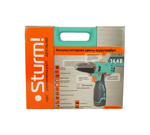 Аккумуляторный шуруповерт Sturm! CD3314LP Аккумуляторный шуруповерт Sturm! CD3314LP
