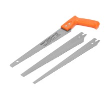 Ножовка по дереву, 300 мм, 3 сменных полотна, пластиковая рукоятка