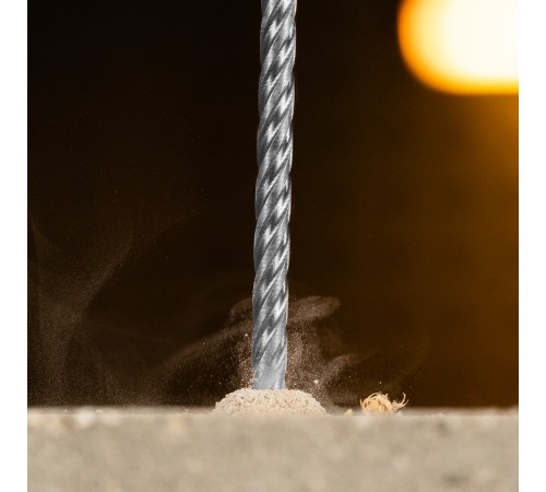 Бур по бетону, цельная крестовая пластина, 6x265 мм, SDS PLUS Denzel