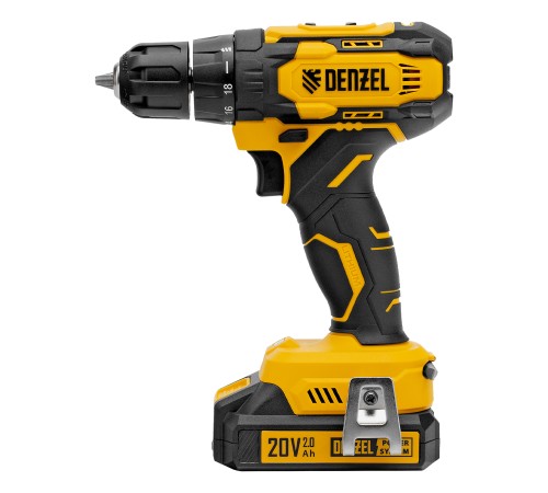 Дрель-шуруповерт аккумуляторная CDQ-20, Li-Ion, 20 В// Denzel