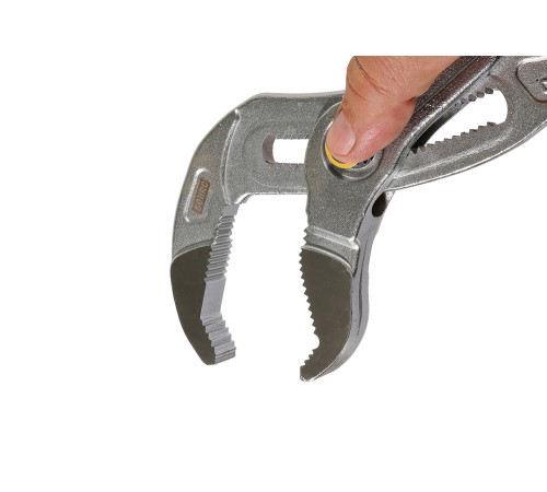 Клещи переставные 400мм, CrV, кнопочный шарнир, зев 90мм, hanskonner