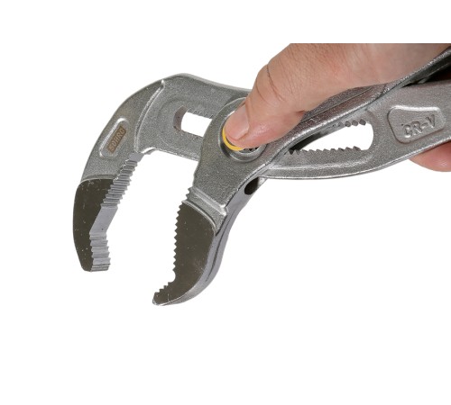 Клещи переставные 400мм, CrV, кнопочный шарнир, зев 90мм, hanskonner