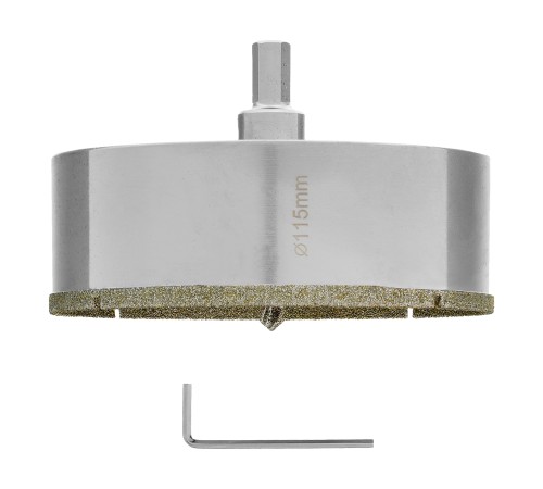 Сверло алмазное по керамограниту, 115 х 67 мм, трехгранный хвостовик Matrix