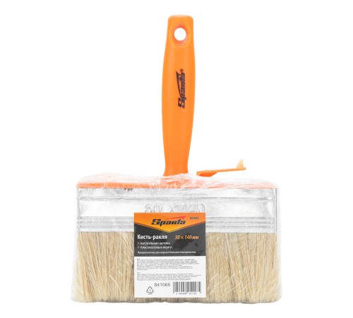 Кисть-ракля, 50 х 140 мм, натуральная щетина, пластмассовый корпус, пластмассовая ручка Sparta
