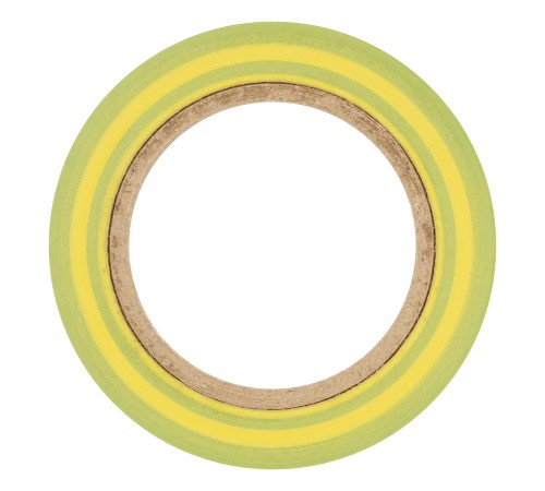 Изолента ПВХ, 15 мм х 10 м, желто-зеленая, 150 мкм Matrix