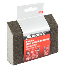 Губка для шлифования, 120 х 90 х 25 мм, трапеция, мягкая, P 100 Matrix Губка для шлифования, 120 х 90 х 25 мм, трапеция, мягкая, P 100 Matrix