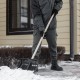 Лопата для уборки снега пластиковая, 380х350х1370 мм, деревянный черенок