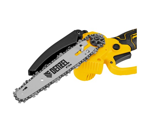 Цепная мини-пила аккумуляторная бесщет., CCS-150, шина 150 мм, Li-Ion, 20 В Denzel