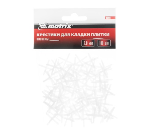 Крестики, 2.0 мм, для кладки плитки, 100 шт Matrix Крестики, 2.0 мм, для кладки плитки, 100 шт Matrix
