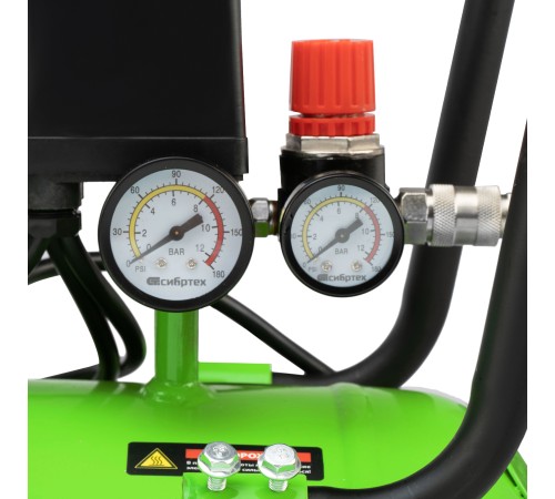 Компрессор безмаслянный малошумный МБ 2250/100, 2250 Вт, 100л, 400 л/мин// Сибртех