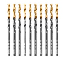 Сверло по металлу, 3,8 мм, HSS-Tin, Golden Tip, 10 шт. Denzel Сверло по металлу, 3,8 мм, HSS-Tin, Golden Tip, 10 шт. Denzel
