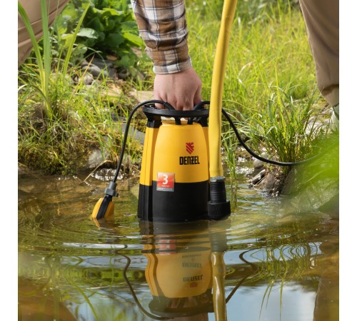Дренажный насос для чистой и грязной воды DP450S, 450 Вт, напор 6 м, 12000 л/ч Denzel