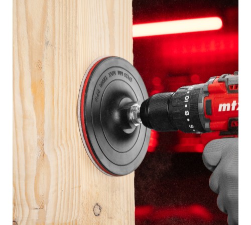 Насадка для дрели и УШМ с липучкой, 125 мм, твердая Matrix