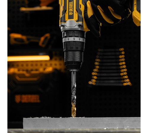 Сверло спиральное по металлу 10 x 133 мм, Р6М5, Golden Tip  Denzel