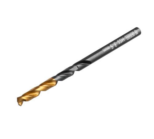 Сверло по металлу, 3,5 мм, HSS-Tin, Golden Tip, 10 шт. Denzel