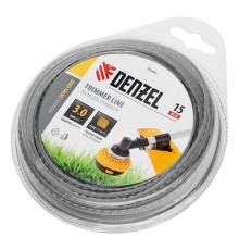 Леска для триммера двухкомпонентная зубчатый квадрат, 3,0мм х 15м, блистер EXTRA CORD Denzel