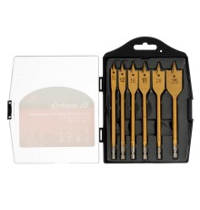 Набор сверл перовых по дереву, 10-12-16-18-20-25 мм, 6 шт, пластиковый кейс, Matrix Набор сверл перовых по дереву, 10-12-16-18-20-25 мм, 6 шт, пластиковый кейс, Matrix