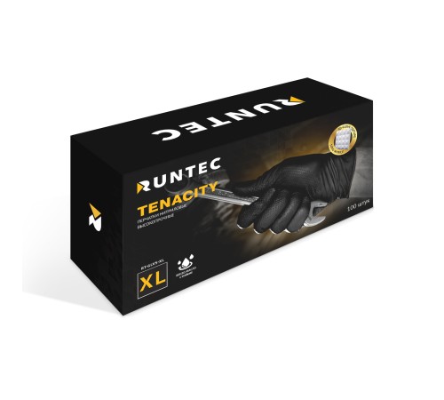 RUNTEC RT-GLVS-XL Перчатки Tenacity нитриловые высокопрочные, размер XL (100 штук)
