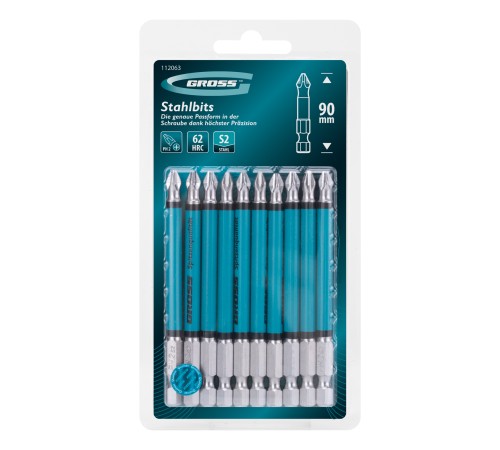 Бита PH2х90мм, сталь S2, кругл., 10 шт. Gross