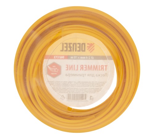 Леска для триммера, звезда, 2.4 мм х 15 м Denzel