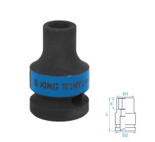Головка торцевая ударная шестигранная 1/2", 08 мм KING TONY 453508M Головка торцевая ударная шестигранная 1/2", 08 мм KING TONY 453508M