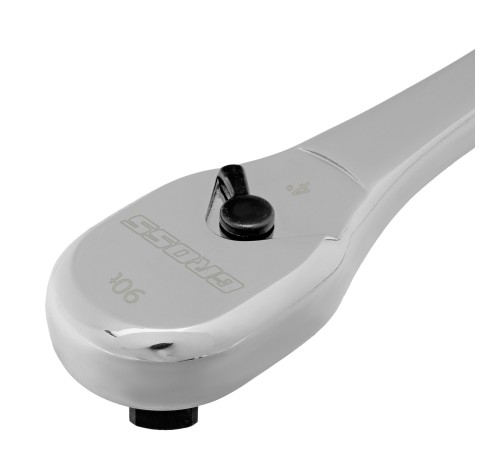 Ключ-трещотка 1/2", CrV, 90 зубьев, усиленный, хром Gross Ключ-трещотка 1/2", CrV, 90 зубьев, усиленный, хром Gross
