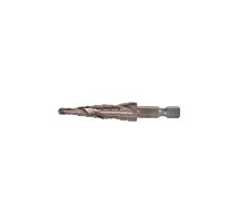 Сверло ступенчатое по металлу 4-12мм шаг 1мм Р6М5+COBALT, спираль Sturm!